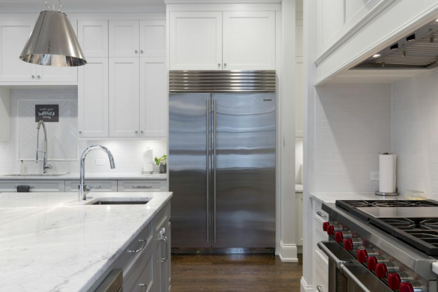 A kitchen with modern fixtures