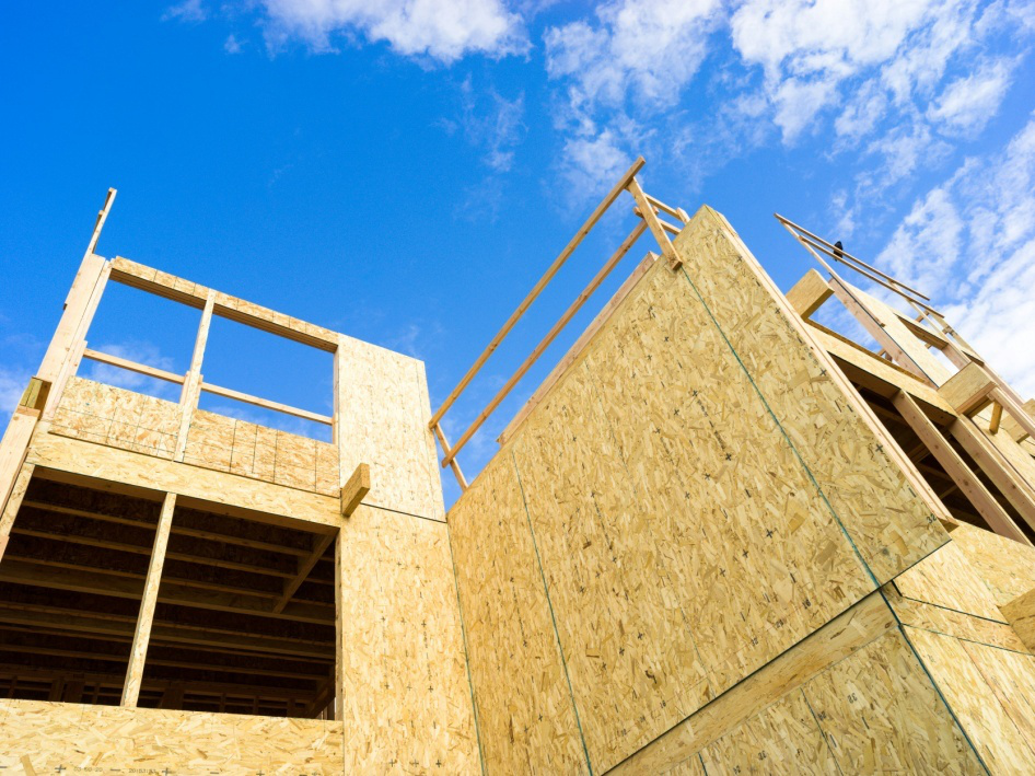 A home under construction, featuring work by general contractors and custom home builders in Rhinelander