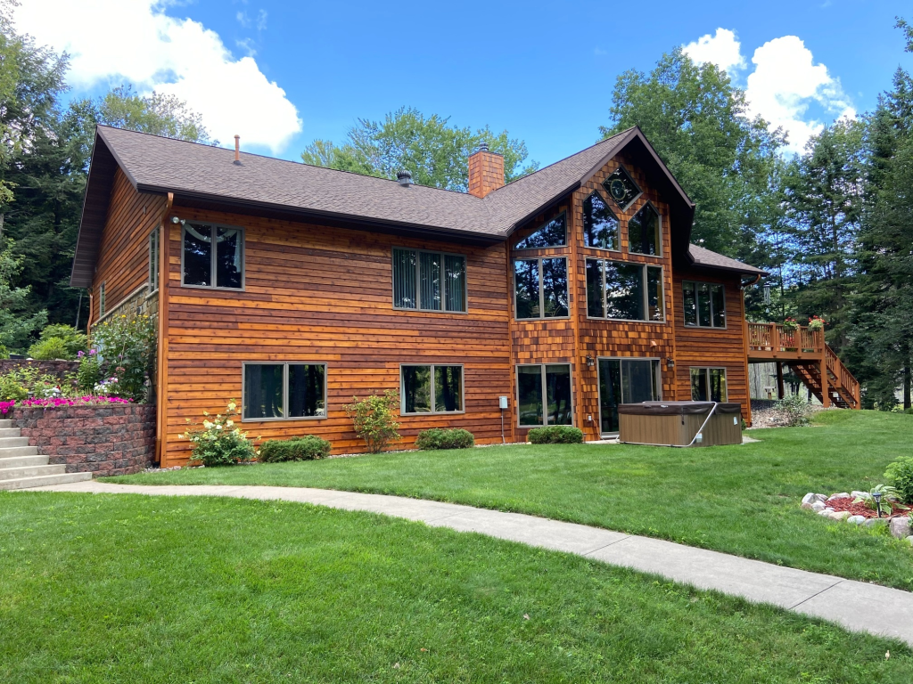 Newly constructed home in Rhinelander, WI, showcasing modern architectural design.